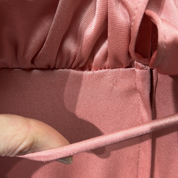 VINTAGE ILGWU 1970’s Dusty Rose Blouson Gown - Picture 11 of 11